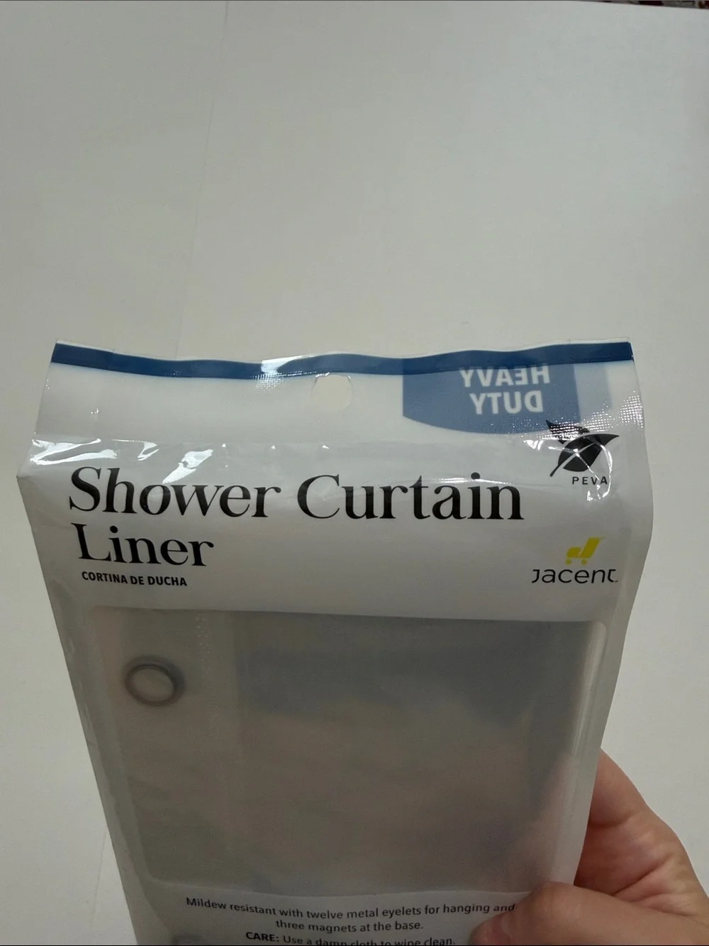 White Shower Curtain Liner - Heavy Duty Mildew Resistant